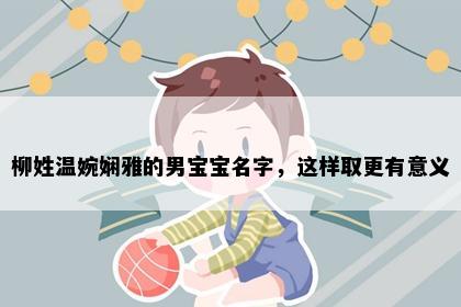 柳姓温婉娴雅的男宝宝名字，这样取更有意义