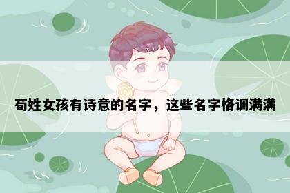 荀姓女孩有诗意的名字，这些名字格调满满