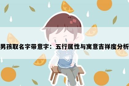 男孩取名字带意字：五行属性与寓意吉祥度分析