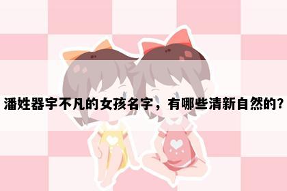 潘姓器宇不凡的女孩名字，有哪些清新自然的？