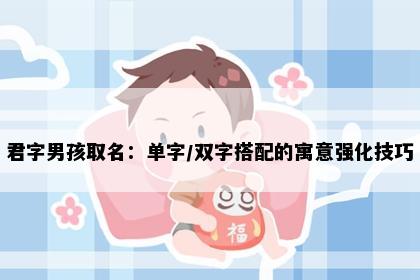 君字男孩取名：单字/双字搭配的寓意强化技巧