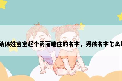 想给徐姓宝宝起个秀丽端庄的名字，男孩名字怎么取？