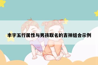 丰字五行属性与男孩取名的吉祥组合示例