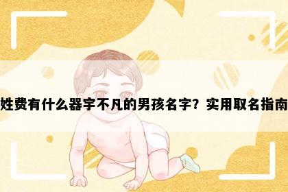 姓费有什么器宇不凡的男孩名字？实用取名指南
