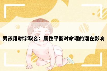 男孩用耕字取名：属性平衡对命理的潜在影响