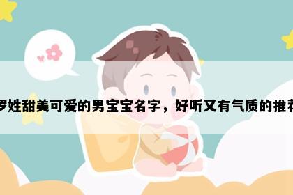 罗姓甜美可爱的男宝宝名字，好听又有气质的推荐