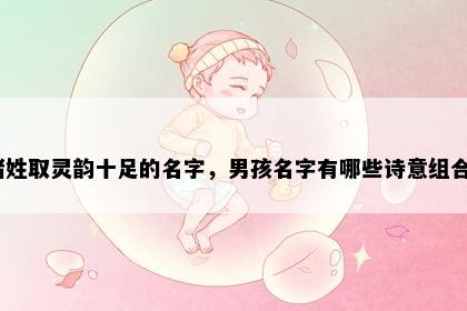 诸姓取灵韵十足的名字，男孩名字有哪些诗意组合？