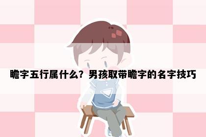 瞻字五行属什么？男孩取带瞻字的名字技巧