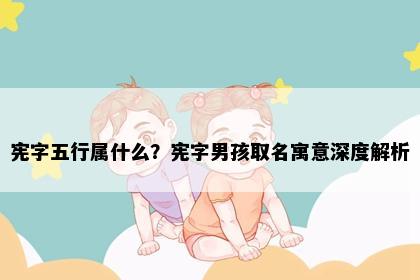 宪字五行属什么？宪字男孩取名寓意深度解析