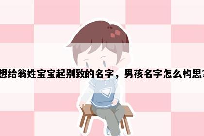 想给翁姓宝宝起别致的名字，男孩名字怎么构思？