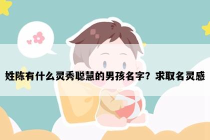姓陈有什么灵秀聪慧的男孩名字？求取名灵感