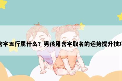 含字五行属什么？男孩用含字取名的运势提升技巧