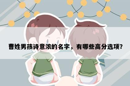 曹姓男孩诗意浓的名字，有哪些高分选项？