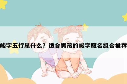 峻字五行属什么？适合男孩的峻字取名组合推荐