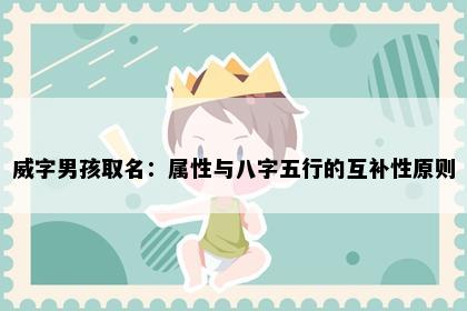 威字男孩取名：属性与八字五行的互补性原则