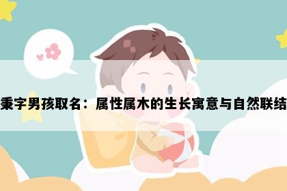 秉字男孩取名：属性属木的生长寓意与自然联结