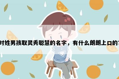 时姓男孩取灵秀聪慧的名字，有什么朗朗上口的？